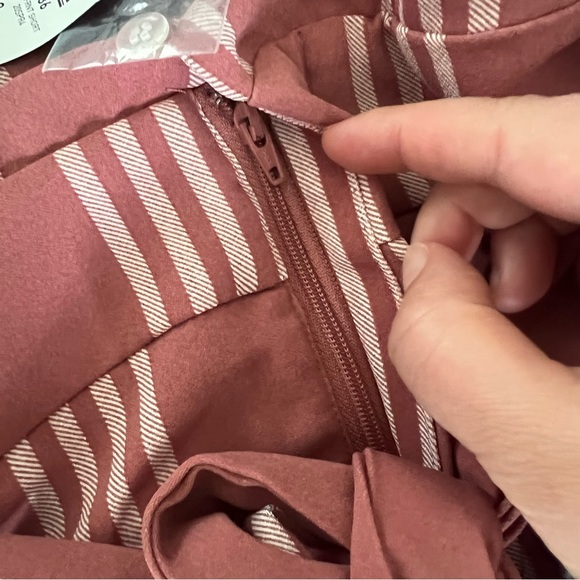 Torrid Pink Dusty Rose Striped tie front shorts - Picture 9 of 10